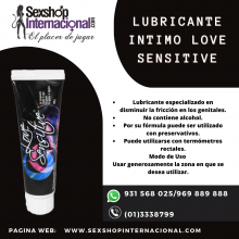 LUBRICANTE INTIMO LOVE SENSITIVE MAS PLACER Y DESLIZAMIENTO SEXSHOP 